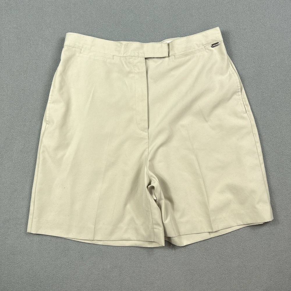 Liz Golf Women's Sz 12 Light Khaki Golf Shorts Liz Claiborne 6" Inseam Classic